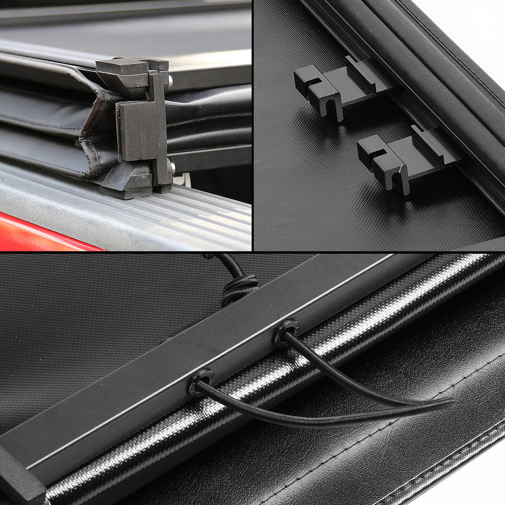 to Cover Tri-Fold DNA 94 97 Ft Bed 98 01 For Soft 95 Short 00 96 99 Ranger Top 6 Motoring 1993 TTC-TRISOFT-008 Tonneau 02 03 2004 Flareside