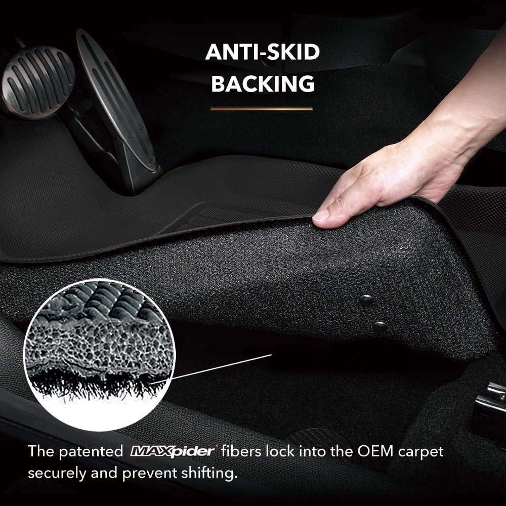 KAGU (BLACK) MAXpider CHRYSLER compatible PACIFICA/VOYAGER Mat Set 3D 2020-2024 Full with - Floor
