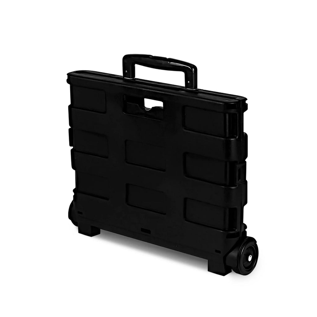 Black Handle, Utility-carts, Collapsible Pack-N-Roll for Medium, Storage School Shopping, use, Office, with Telescopic Ultra-Slim Garden, Rolling Home,