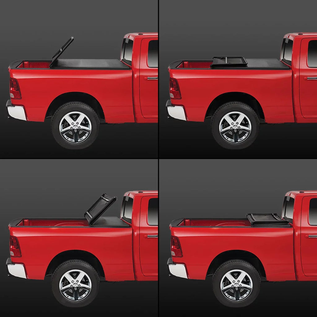 to Cover Tri-Fold DNA 94 97 Ft Bed 98 01 For Soft 95 Short 00 96 99 Ranger Top 6 Motoring 1993 TTC-TRISOFT-008 Tonneau 02 03 2004 Flareside