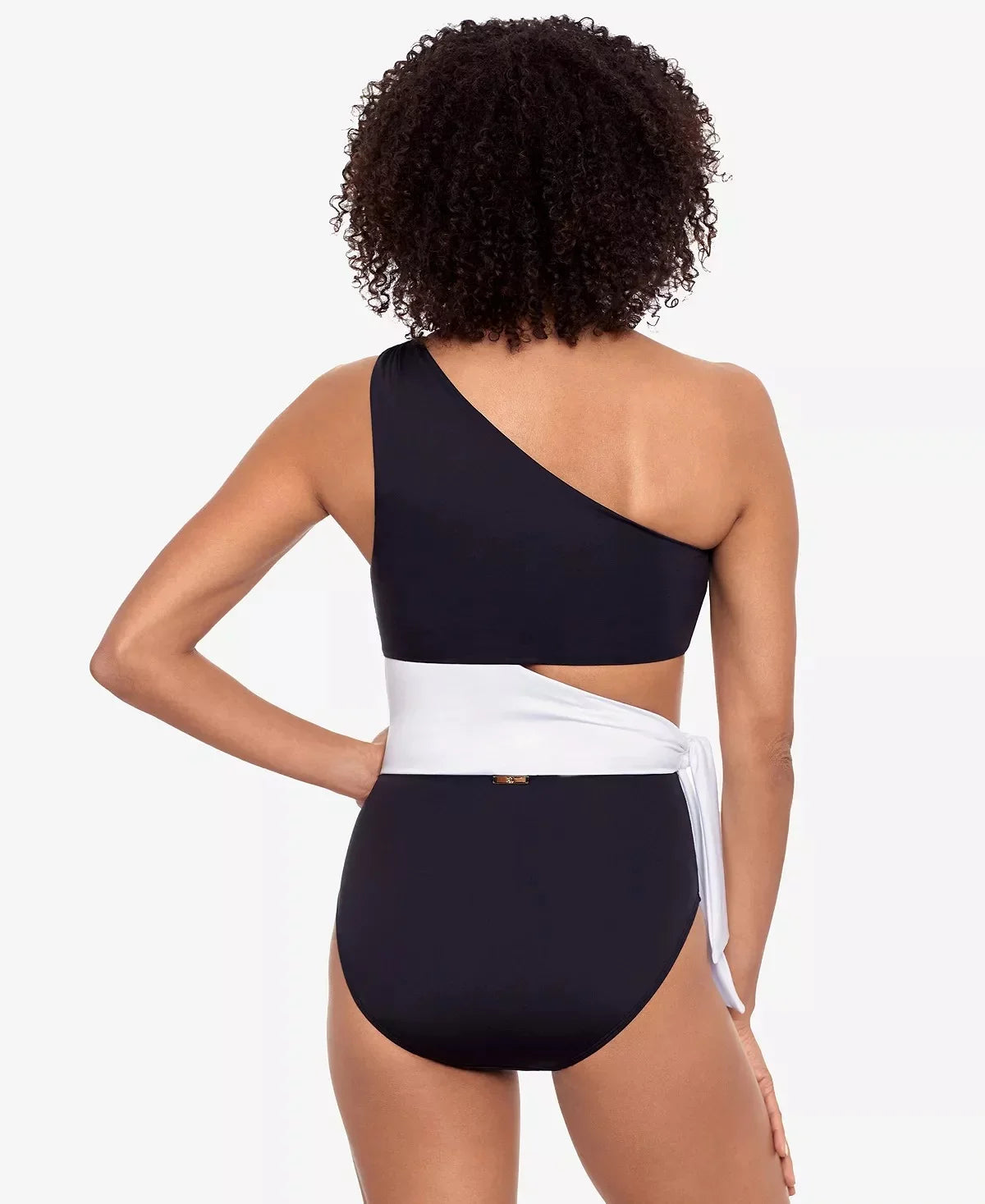 Swimsuit, Cutout One-Piece Lauren Ralph BLACK US 14 One-Shoulder
