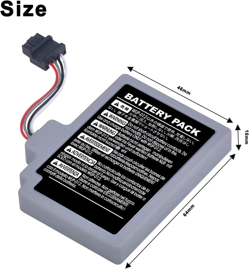 y Gamepad Replacement U Wii WUP-012, 2000mAh Pack WUP-010 Nintendo Rechargeable for