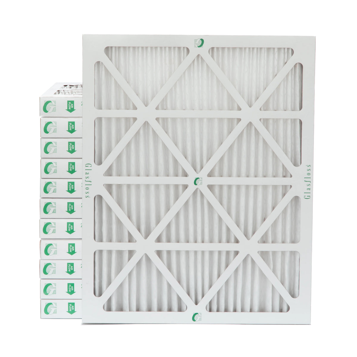 Pleated 13 1-3/4 of Actual Glasfloss. MERV 2" x 20x25x2 dimension: 24-1/2 Inch x Pack 19-1/2 Filters 12 Air by