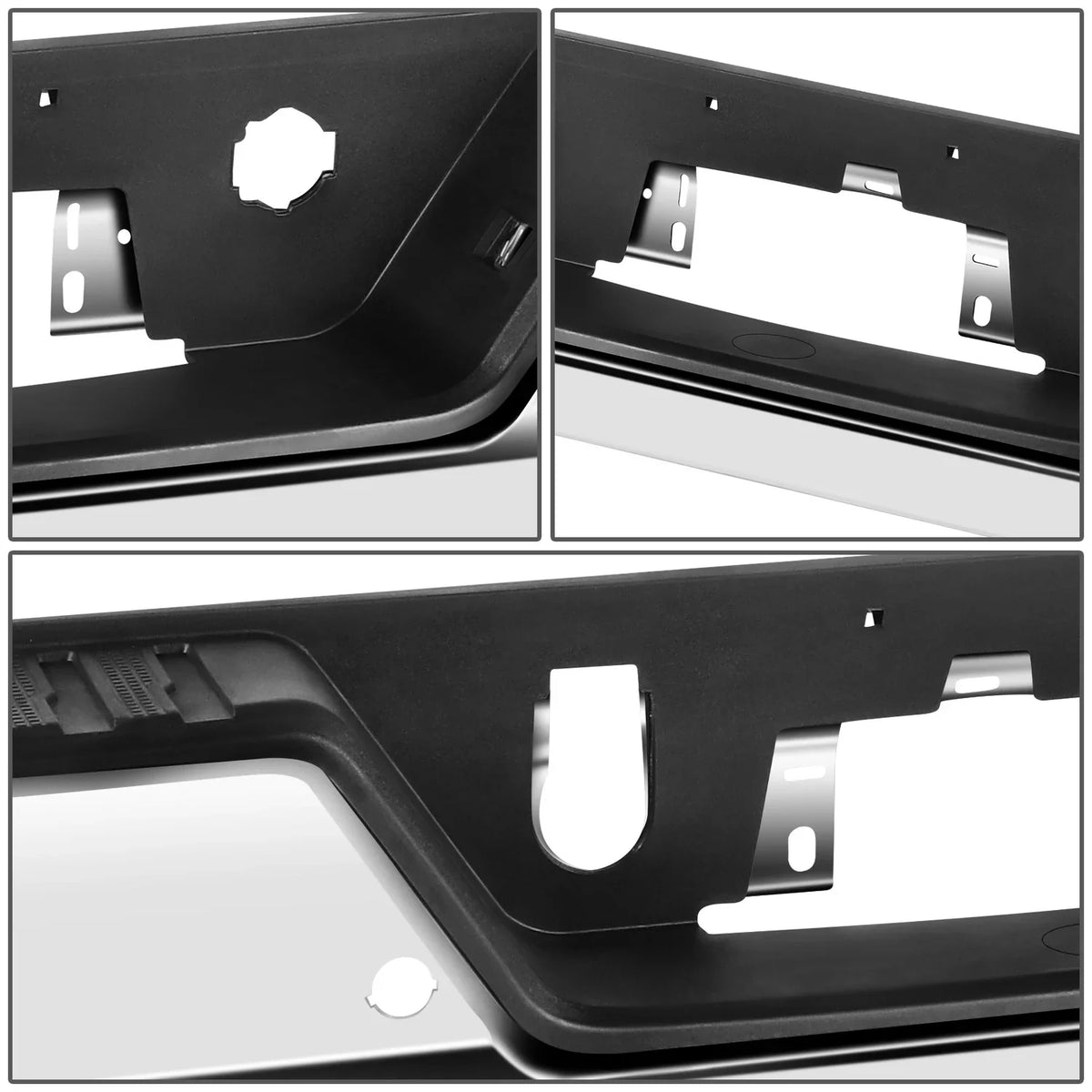 Step Bumper Sensor STEPBUM-10068 Sierra Silverado With For Parking 2019-2023 Rear Chrome DNA Holes Motoring