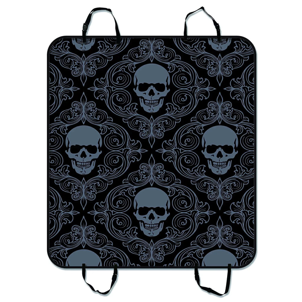 Balck GCKG Cars With Trunk Skull Cargo Dark For Dog Pet Pattern World Seat Car Mat Mat Car Mat 54x60 SUV Lacy Trucks Seat inches and Design Hammock Cover