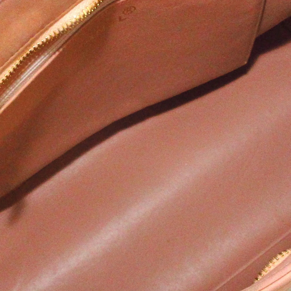 Lambskin Authenticated Bag Leather (Good) Women Orange Medallion Tote Tote Pre-Owned