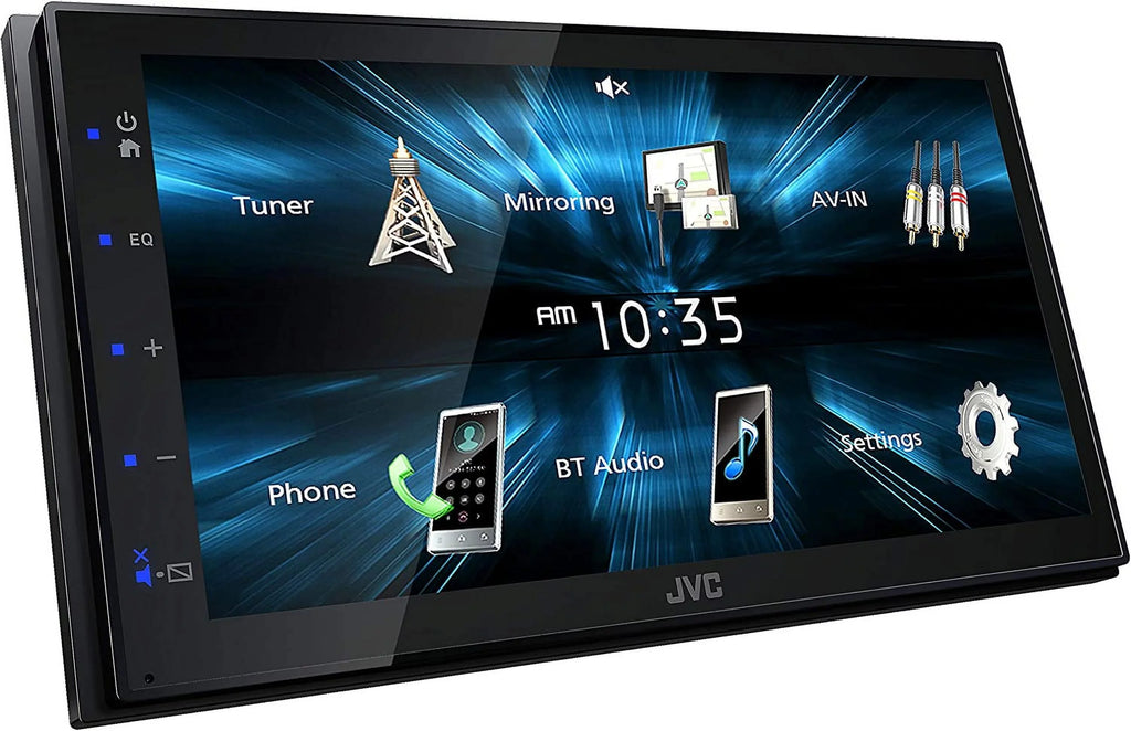 MP3 Display Bluetooth EQ Double KW-M150BT JVC Receiver with Port 13-Band USB 6.75" Player Car Radio Touchscreen AM/FM DIN Stereo