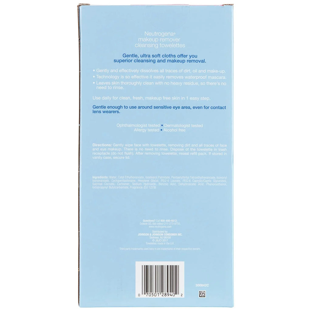 Neutrogena Ct Remover Makeup Wipes 125 Refills,