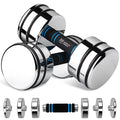with 5lb Steel Adjustable Gym Set for 15lb 20lb Silver 10lb Dumbbells Pair Foam Northdeer 30lb Lifting Weight Fitness 50lb Weights Handle,