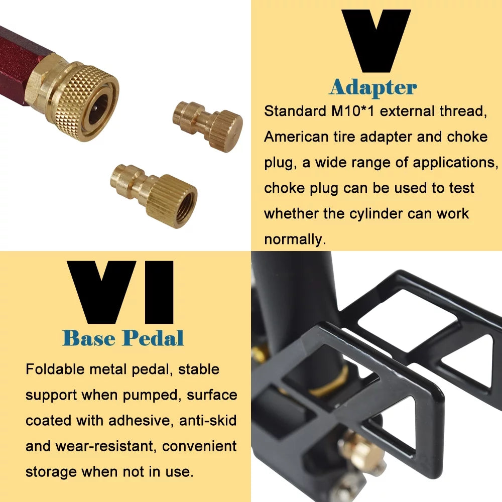 Hand Pressure Hunting Pump Four Techtongda High Operated 5800PSI Stage PCP Inflator Air