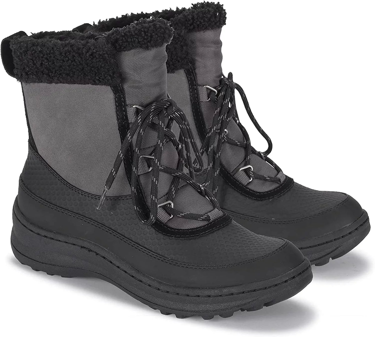 ALTA Grey/Black Dark Womens 10 Boots Suede BareTraps