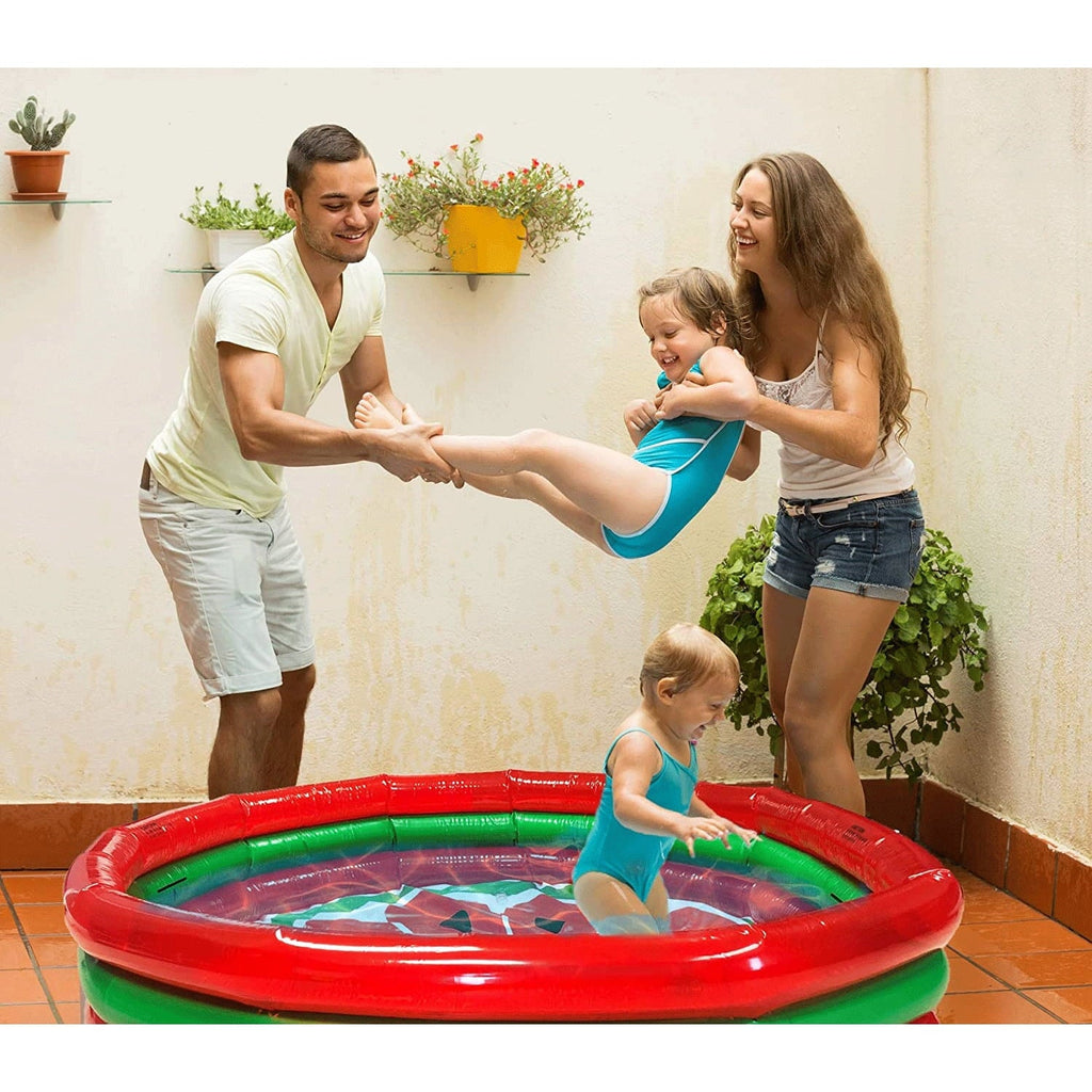 53 Set Pool 59 Swimming Hoovy Inch Inflatable Watermelon Ring Gallon 3 Kiddie