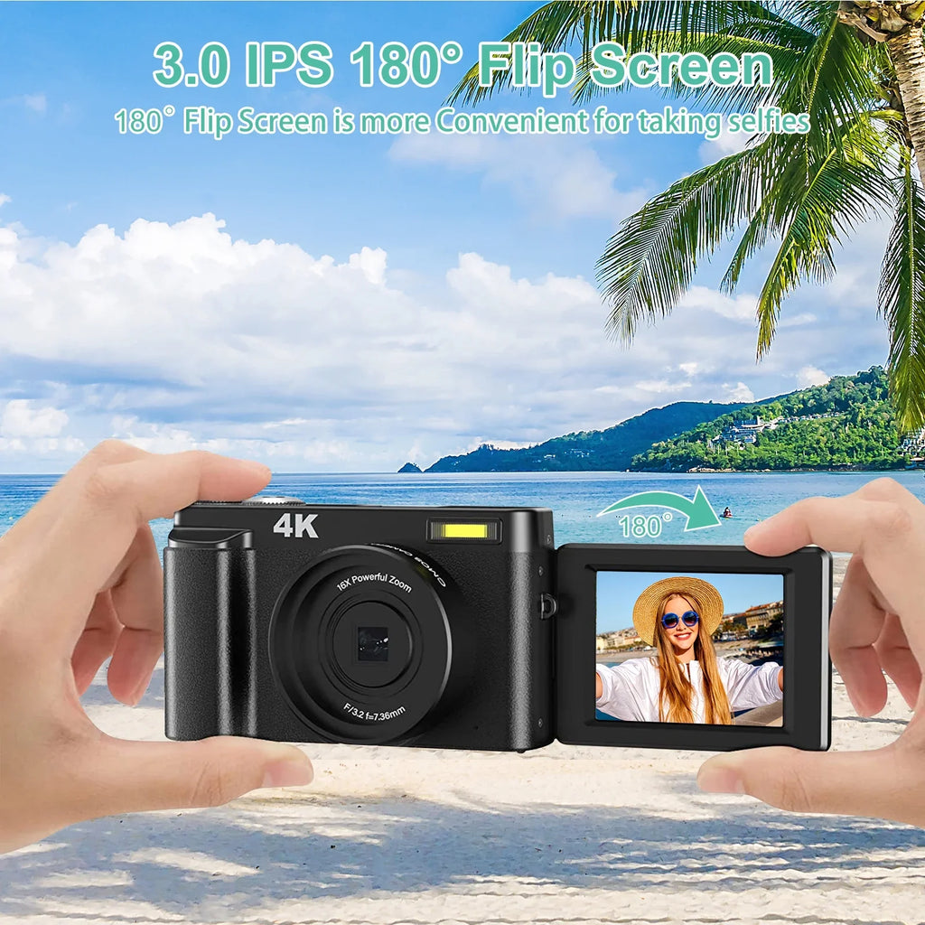 16X Autofocus Vlogging YouTube Video 48MP Camera Camera Digital 32GB for Card Cameras with Digital 4K Zoom Photography for
