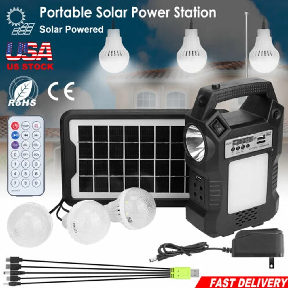 Flashlight for Portable Station, Generator, Charge, Way Panel with Dual Rechargeable Bank Power Bulbs 3 Powered DFITO Solar Solar Hiking To LED Camping Emergency Solar