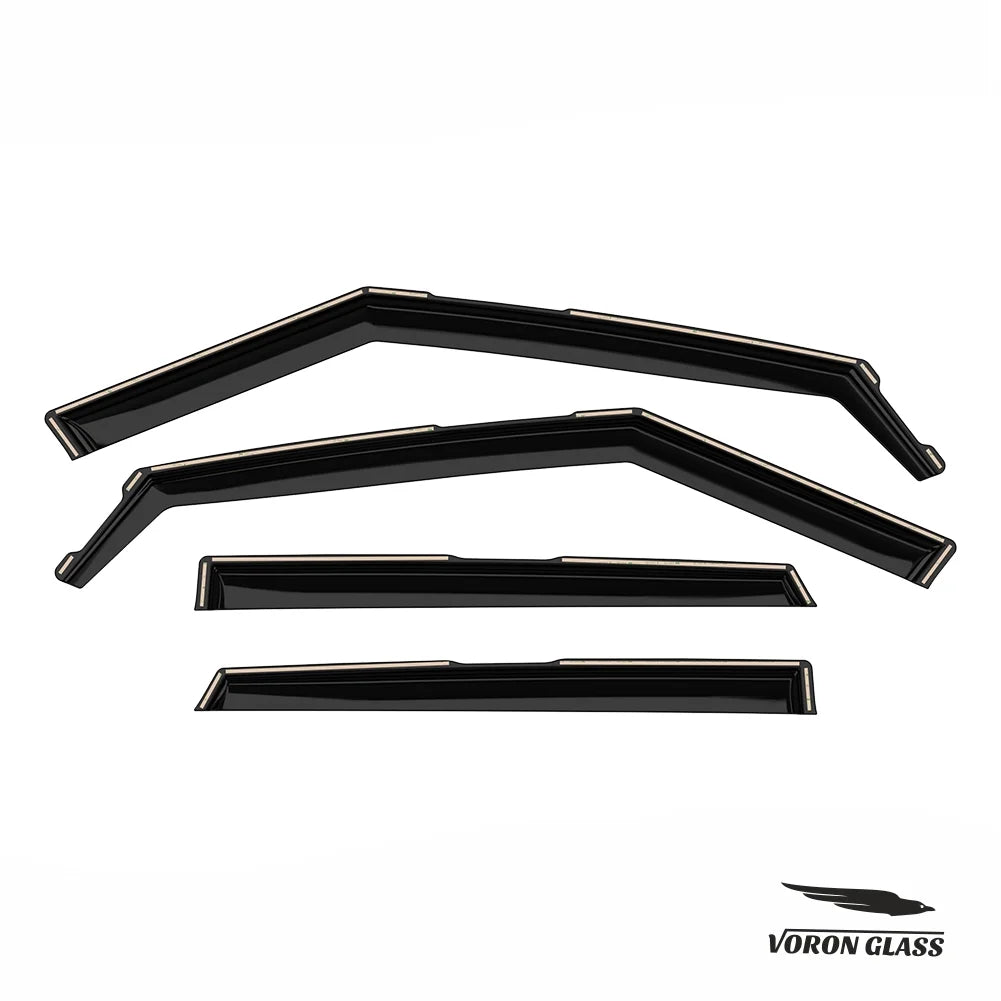 Kia - Guards Vent Durable Glass Seltos Rain 4 2021-2024, Extra Pieces Visors, Voron 200551 Window for Window in-Channel Deflectors,
