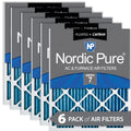 Nordic Pure Filters Pleated 7 16x16x1 Plus 6 MERV Air Carbon Pack