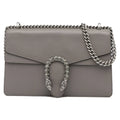 (Good) Dionysus Unisex Authenticated Pre-Owned Shoulder Small Calf Gray Bag Leather