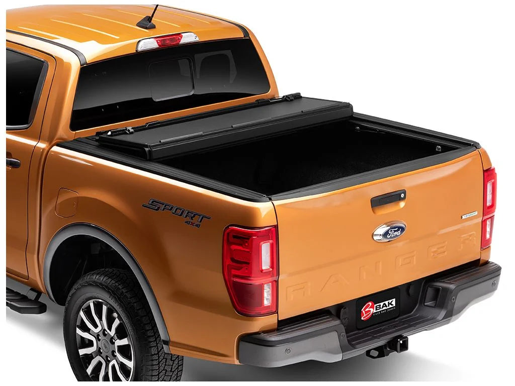 Folding | by with BAK - 2023 Ranger Hard Bed 448332 1" Cover RealTruck Bed Tonneau Truck | BAKFlip 2019 Compatible 5' MX4 (61")