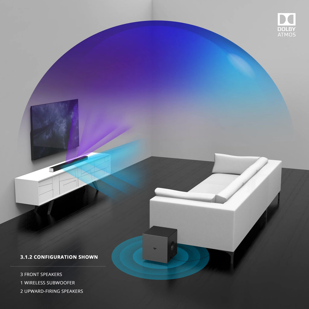 Theater Home with Sound System 3.1.2 VIZIO Dolby Atmos® 46"