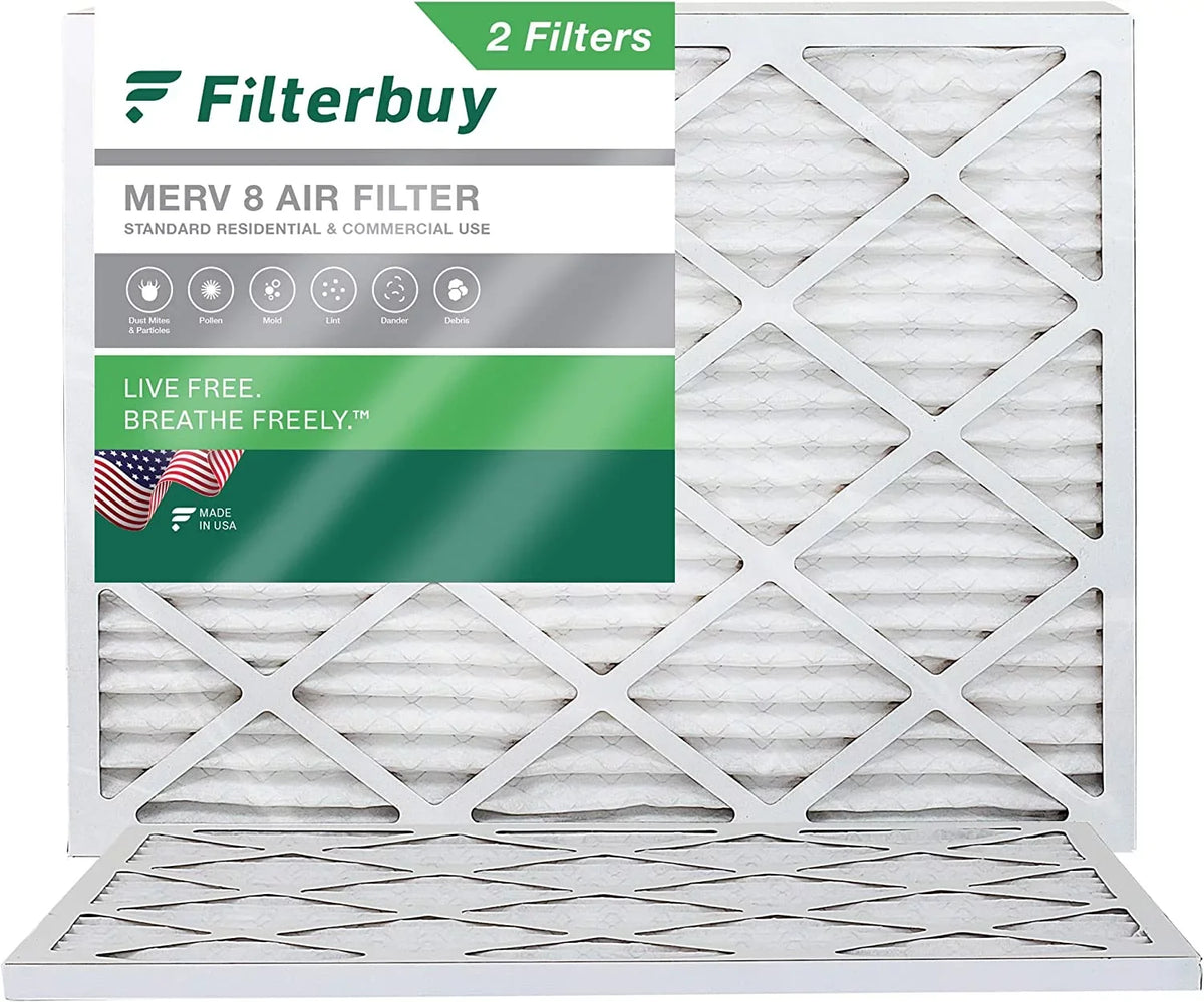 25x32x1 AC 8 HVAC MERV Pleated (2-Pack) Furnace Air Filterbuy Filters