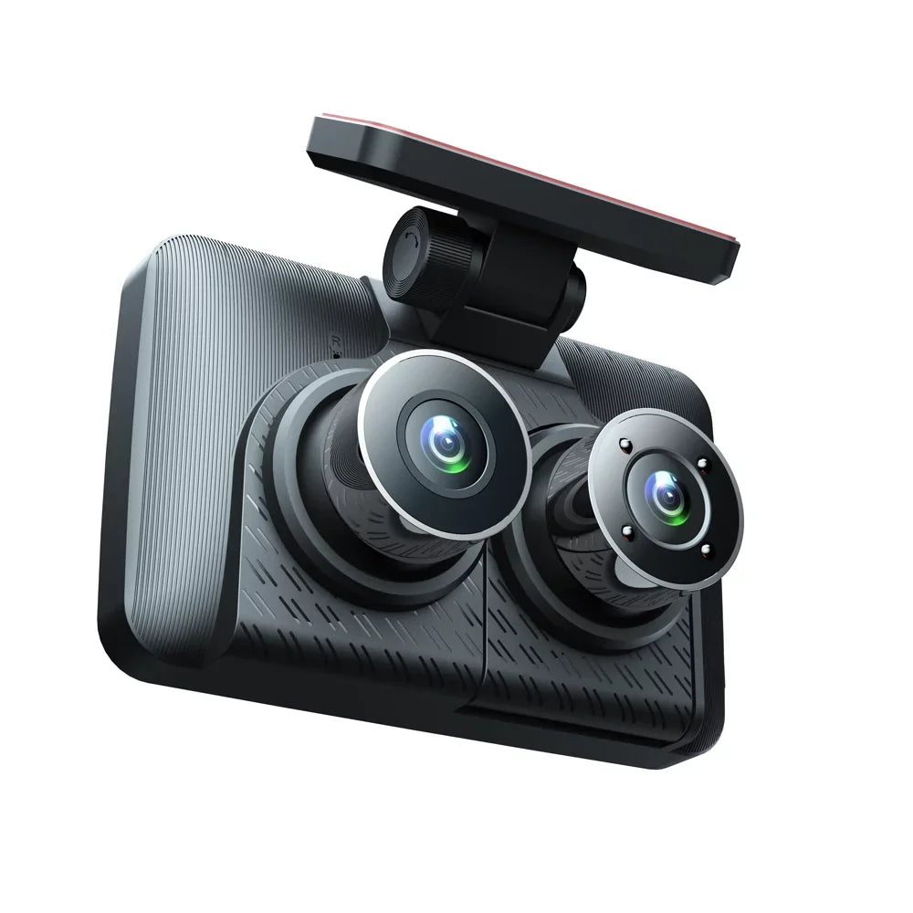 Camcorder, Dash Clear Car 4in Recording Video Mirror Car Rearview Channel Triple Cam, Tomshoo