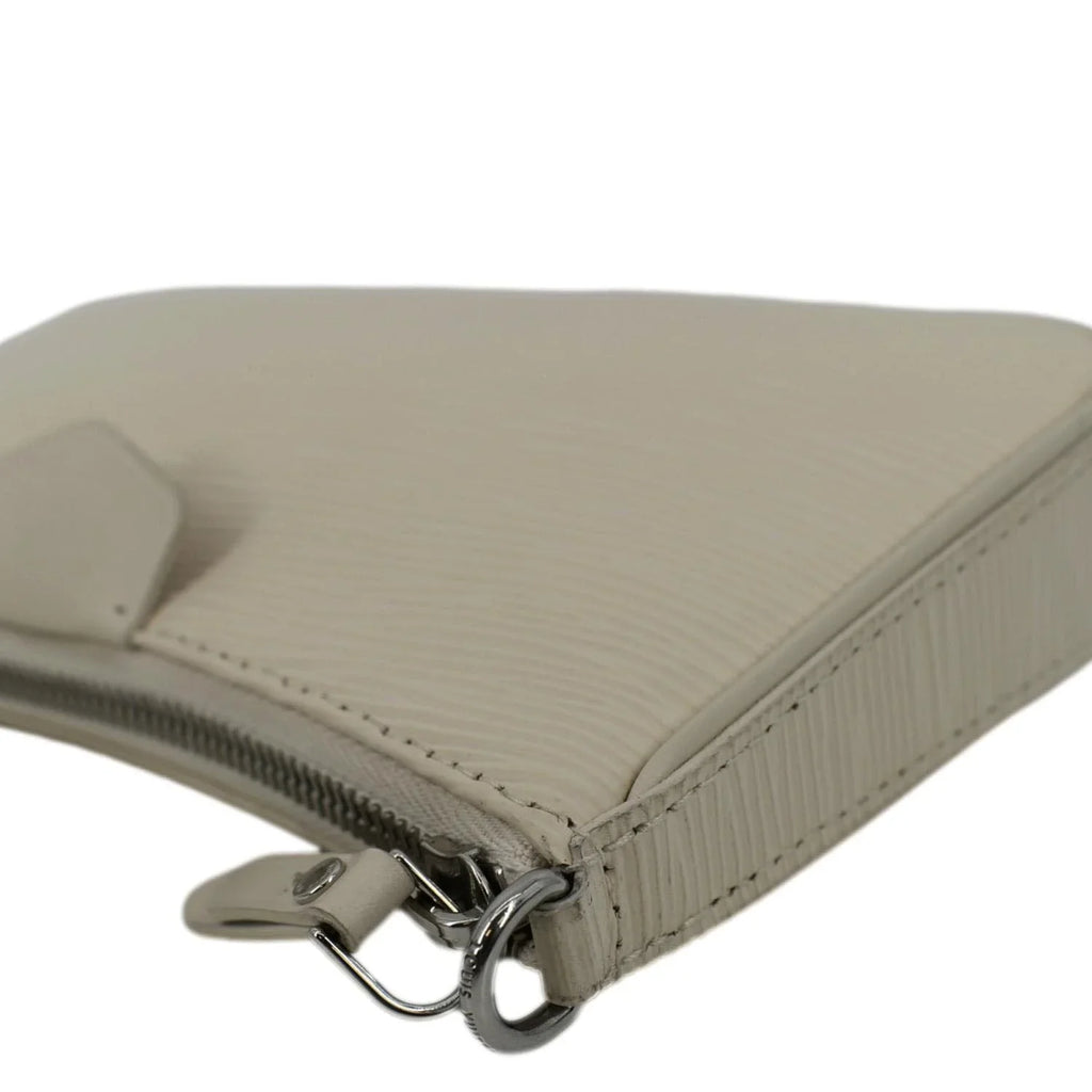 On Shoulder Easy Epi Pre-owned Pouch Strap Bag Cream Leather
