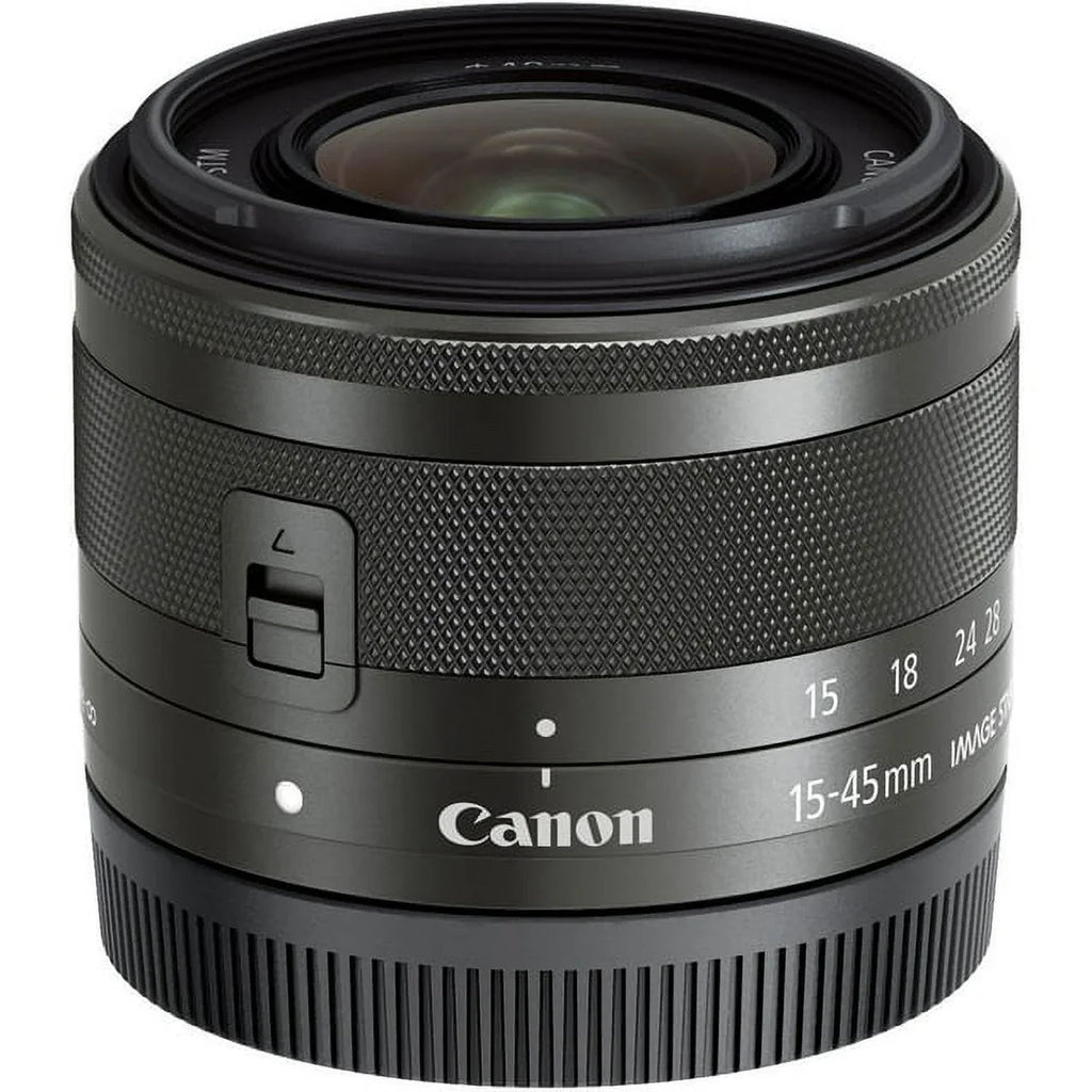 IS - STM 15-45mm Basic EF-M BuzzPhoto Canon f/3.5-6.3 Bundle Lens (Graphite)