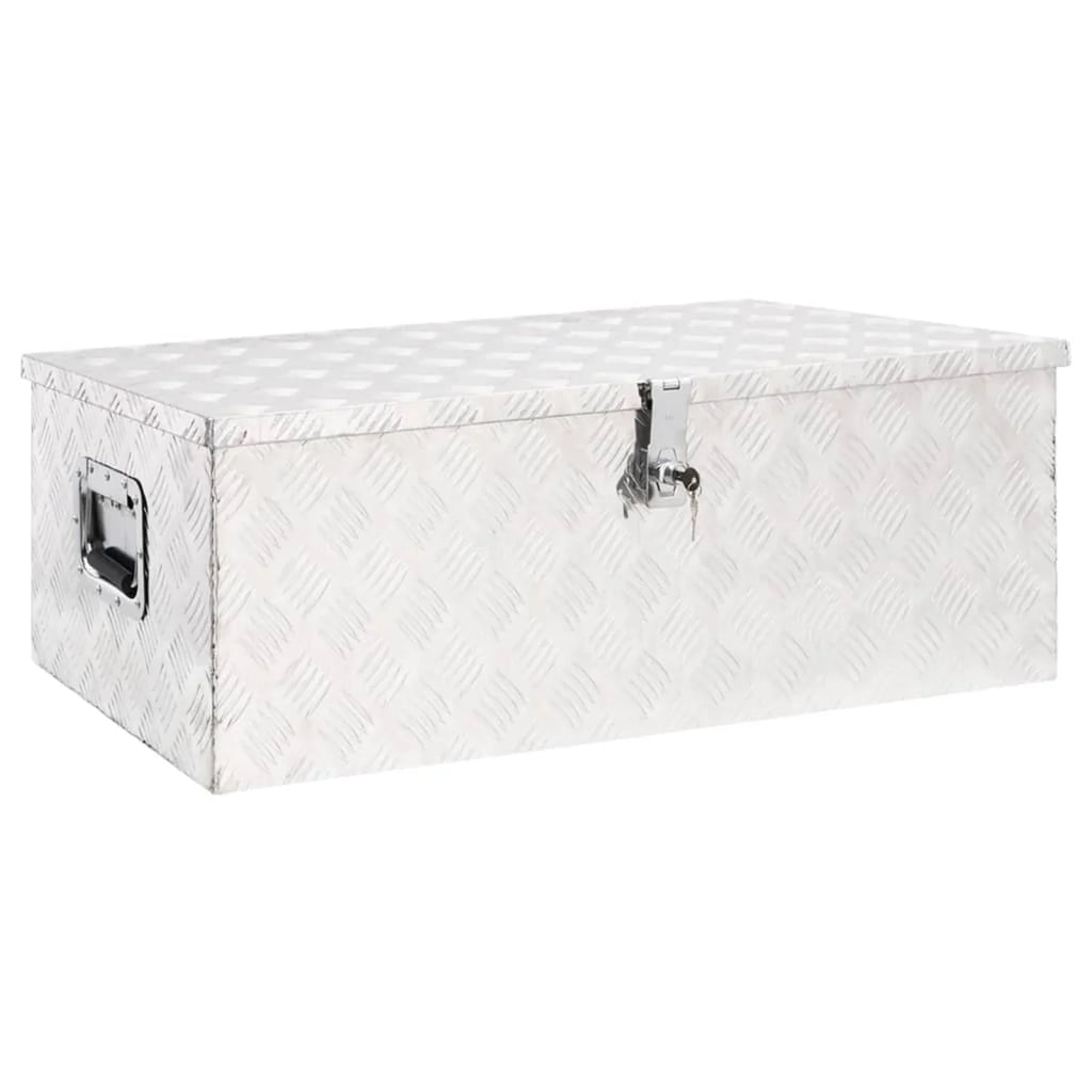 Inches Camping 13.2 Anself Aluminum Silver x Trailer Tool Vehicle, Toolbox Lockable Case 35.4 Organizer x Storage Box Truck Trip 18.5 W H) x Box for Underbody Garage, (L x