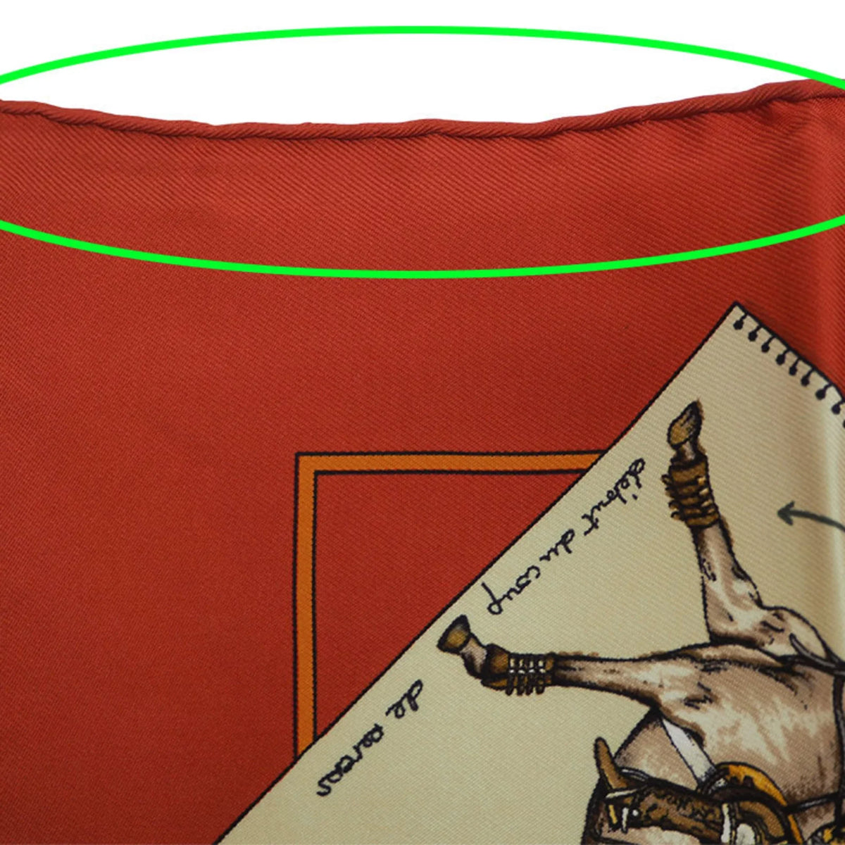 Polo Carre Scarf 40 Pre-Owned Muffler HERMES World (Like Petit Orange New) Hermes
