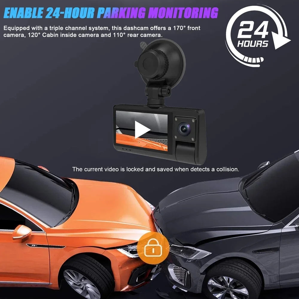 Camera, Angle Rearview - Connectivity Touch Driving Recorder WiFi Dash Recording, with Video Safety Screen Auto Mirror Cam - Clear Wide 3-in-1