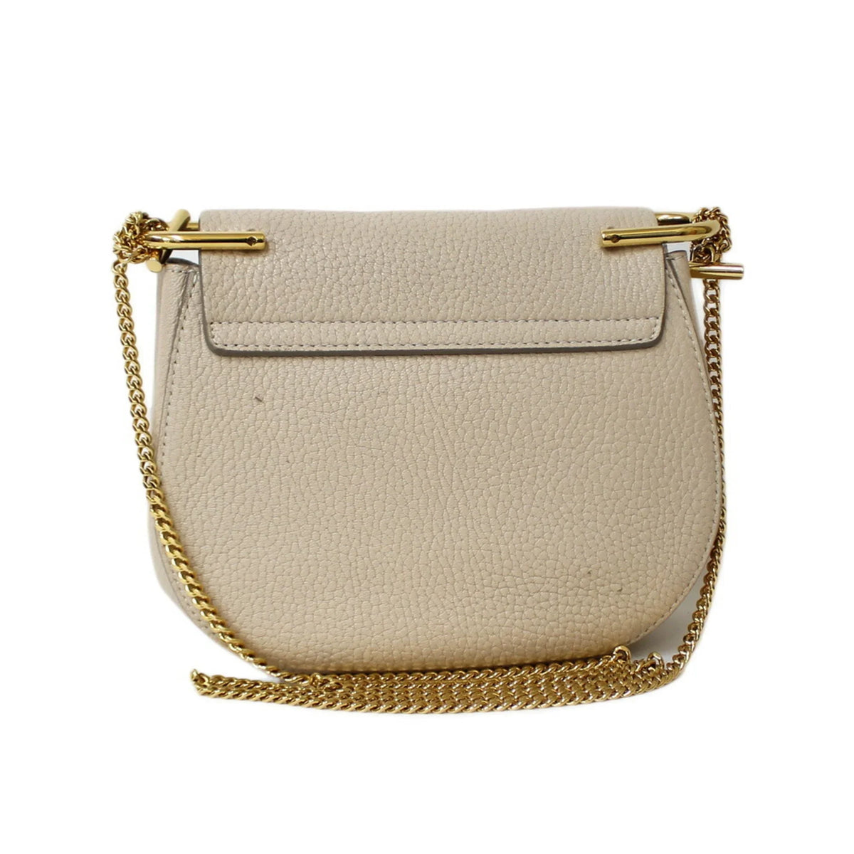 Chloe BRB01000000002558 Chain Shoulder Pre-Owned (Fair) Chloé Leather Beige Bag Ladies