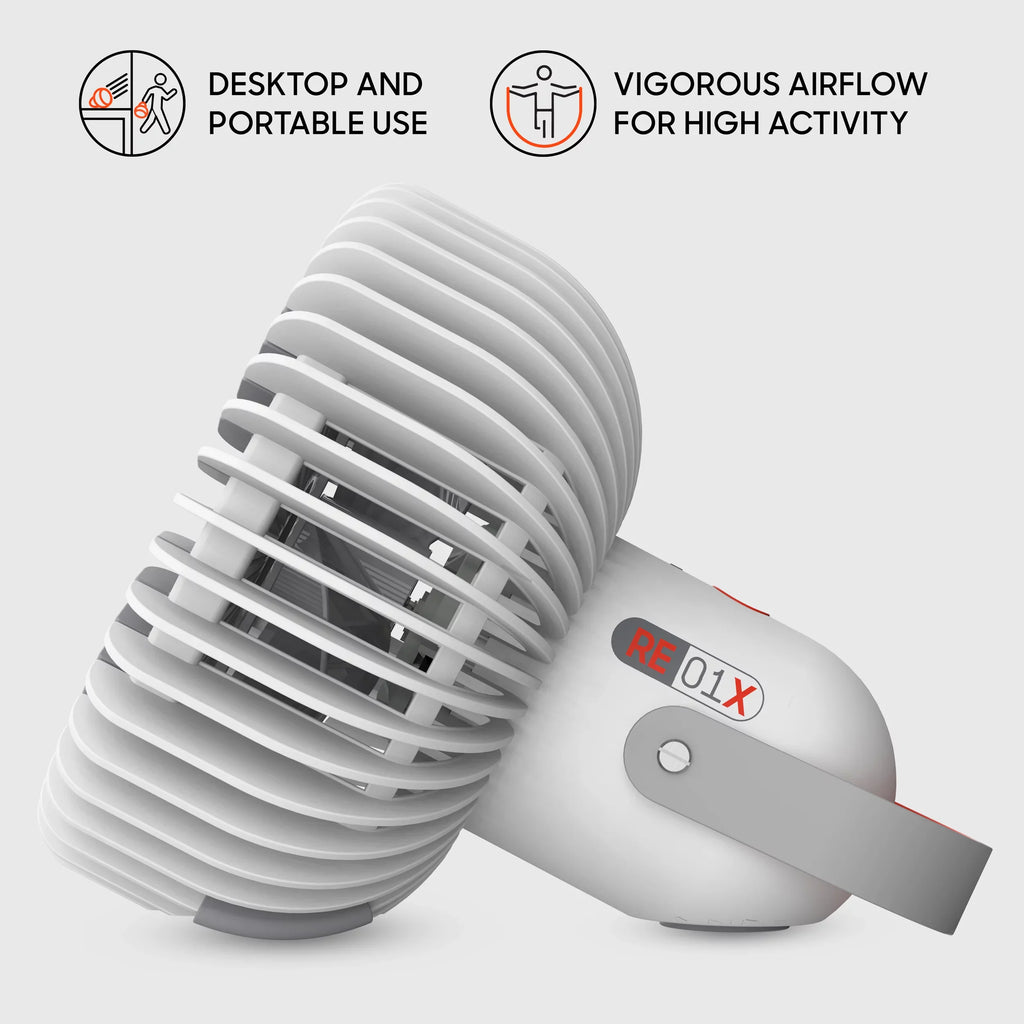 Refresh Fan, White 01X Travel Image 7.2", Rechargeable Sharper