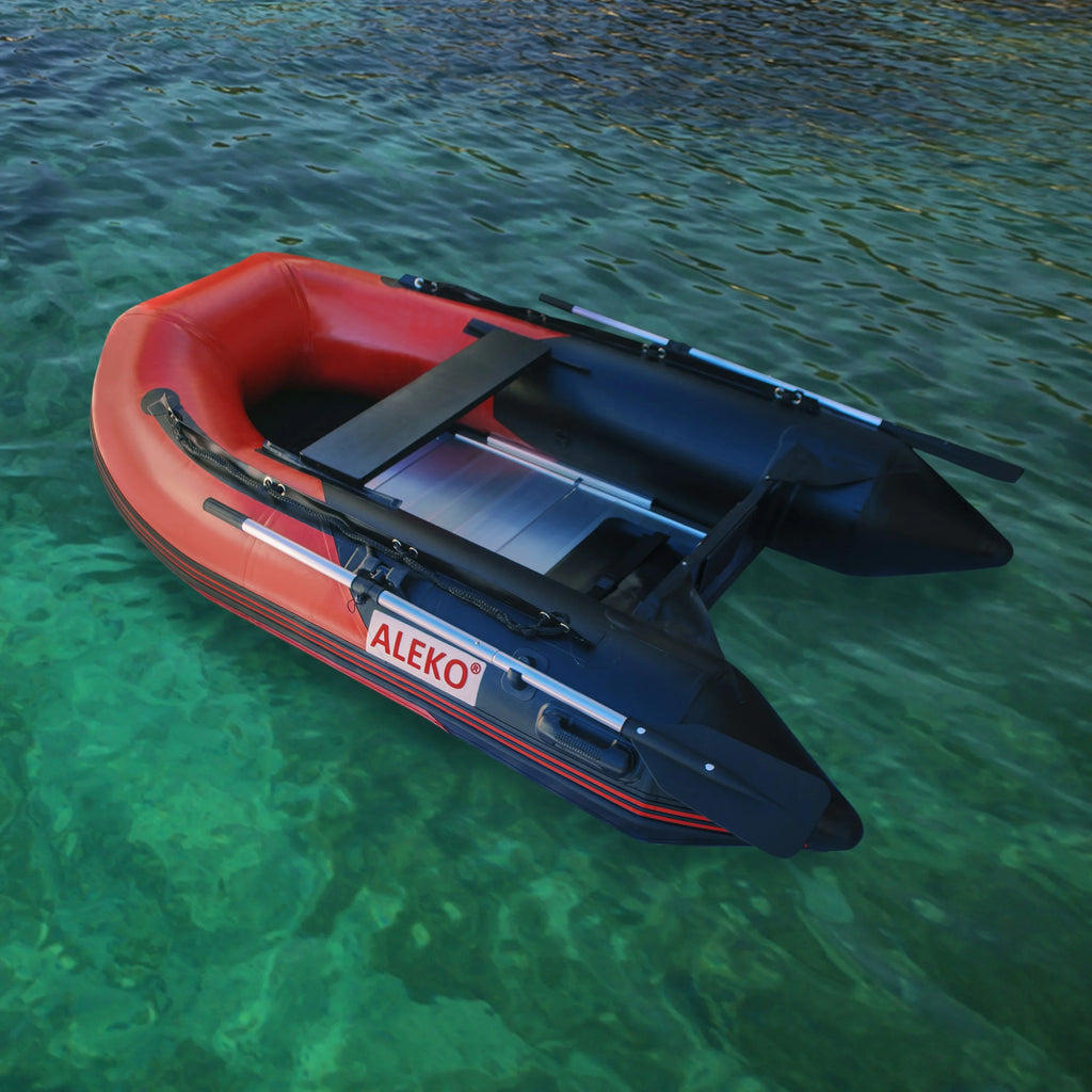 Black Boat Red Person feet Aluminum Floor ALEKO and 3 8.4 Inflatable with - BT250RBK