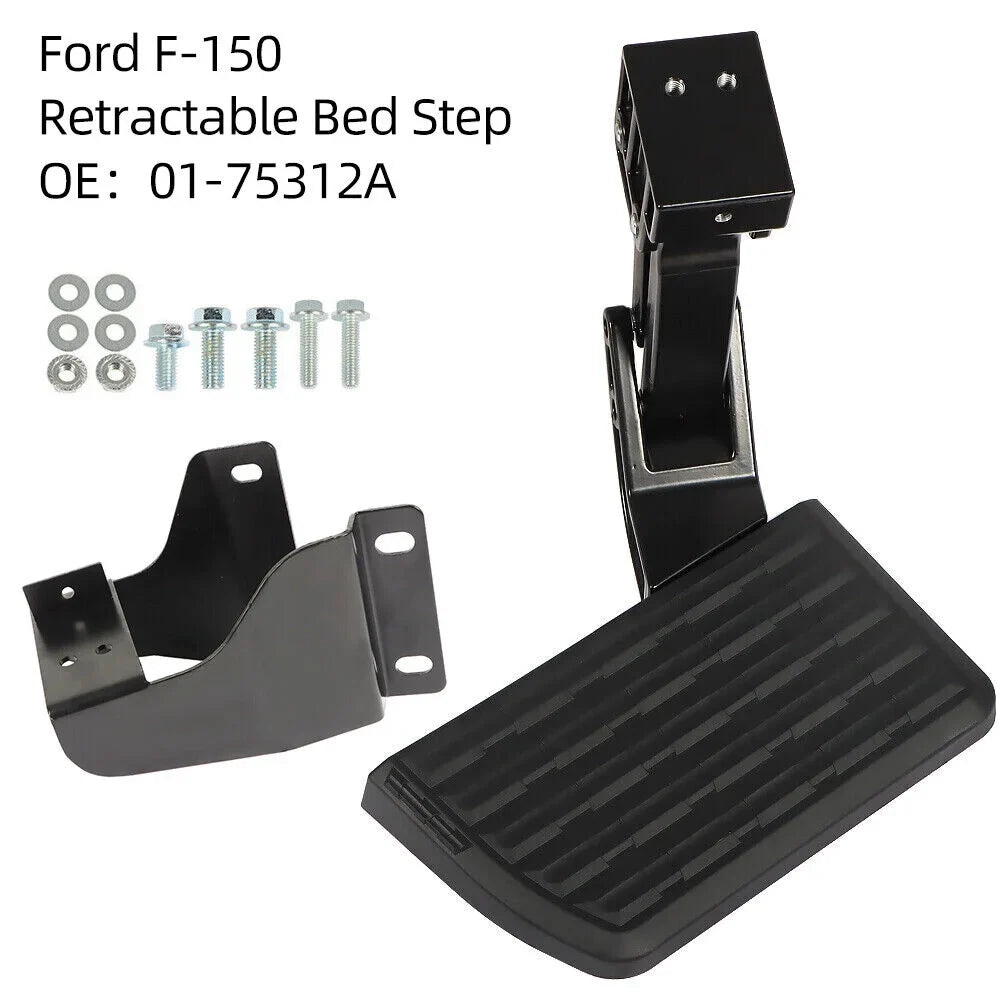Side Rear 2015-2019 Left For F-150 Bed Side Truck Paddsun Aluminium Steps 75312-01A
