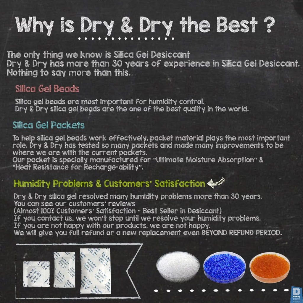 Rechargeable Desiccant Premium Dehumidifiers & Gram Packets - Dry" Silica 50 Packs] [50 Fabric Gel "Dry