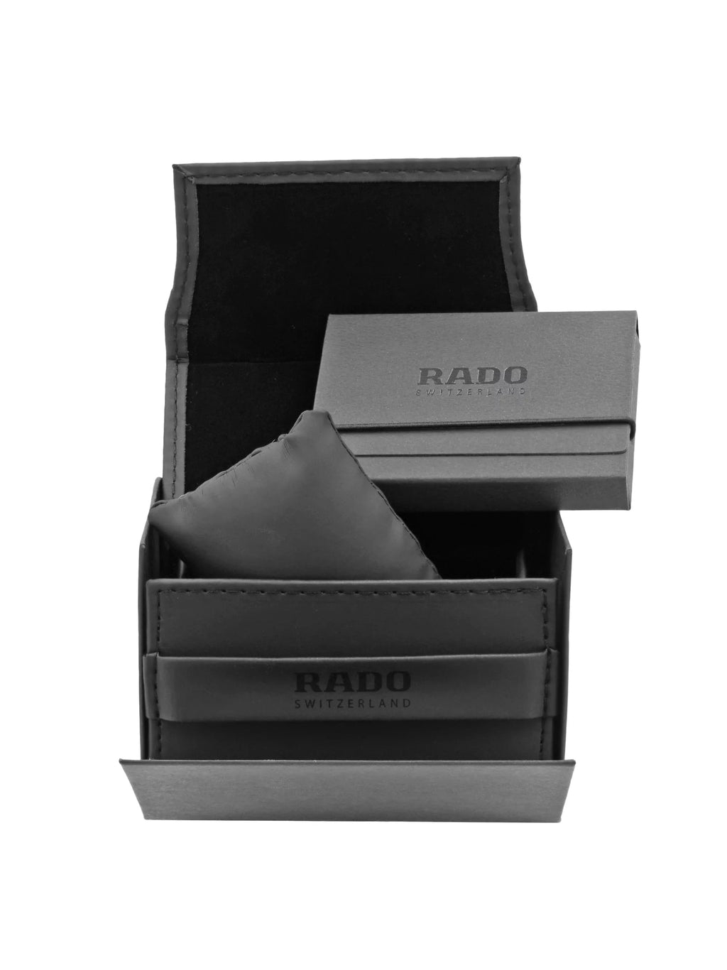 Ladies Hyperchrome 31mm Black Dial Stainless Rado Quartz Steel Watch R32976163