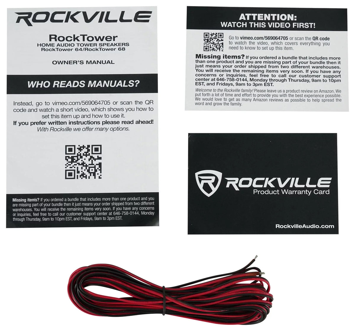 Speakers 8 Black Tower Audio Home Passive Ohm RockTower Rockville (1) 68B