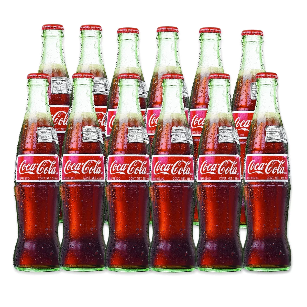 Real oz. Sweetened (355ml) Authentic (12-Pack) Cane Bottle Coke Glass Mexican Sugar fl. 12/12 Case