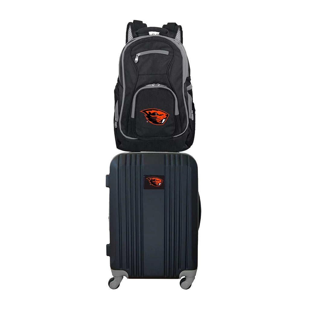State and Set Luggage Beavers NCAA Oregon 2-Piece Backpack