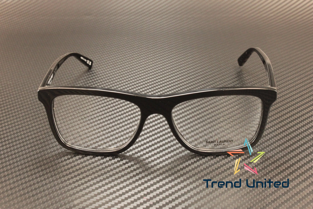 Rectangular LAURENT 001 mm 481 SL 55 Eyeglasses SAINT Men's Black Squared