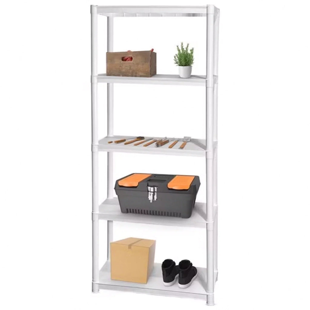 5 Juggernaut Plastic Storage Tier 75.5" Utility Shelving Garage/Shed Rack
