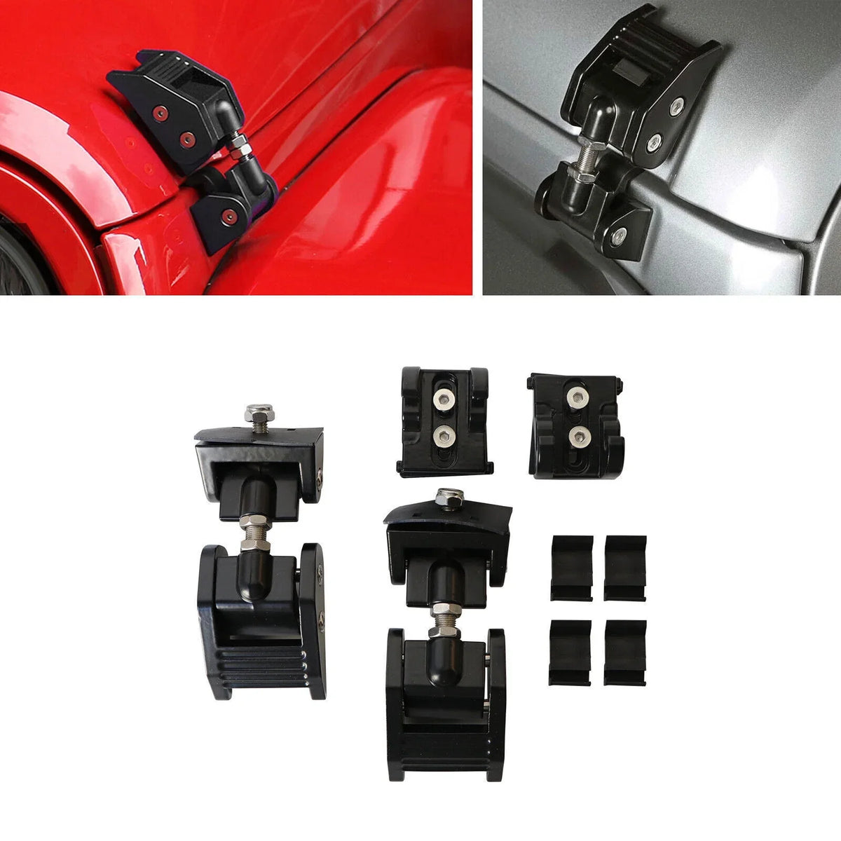Kit Hood 2007-2018 Pair Catch Hood HOT Lock Latch Jeep JK for JKU Wrangler Front