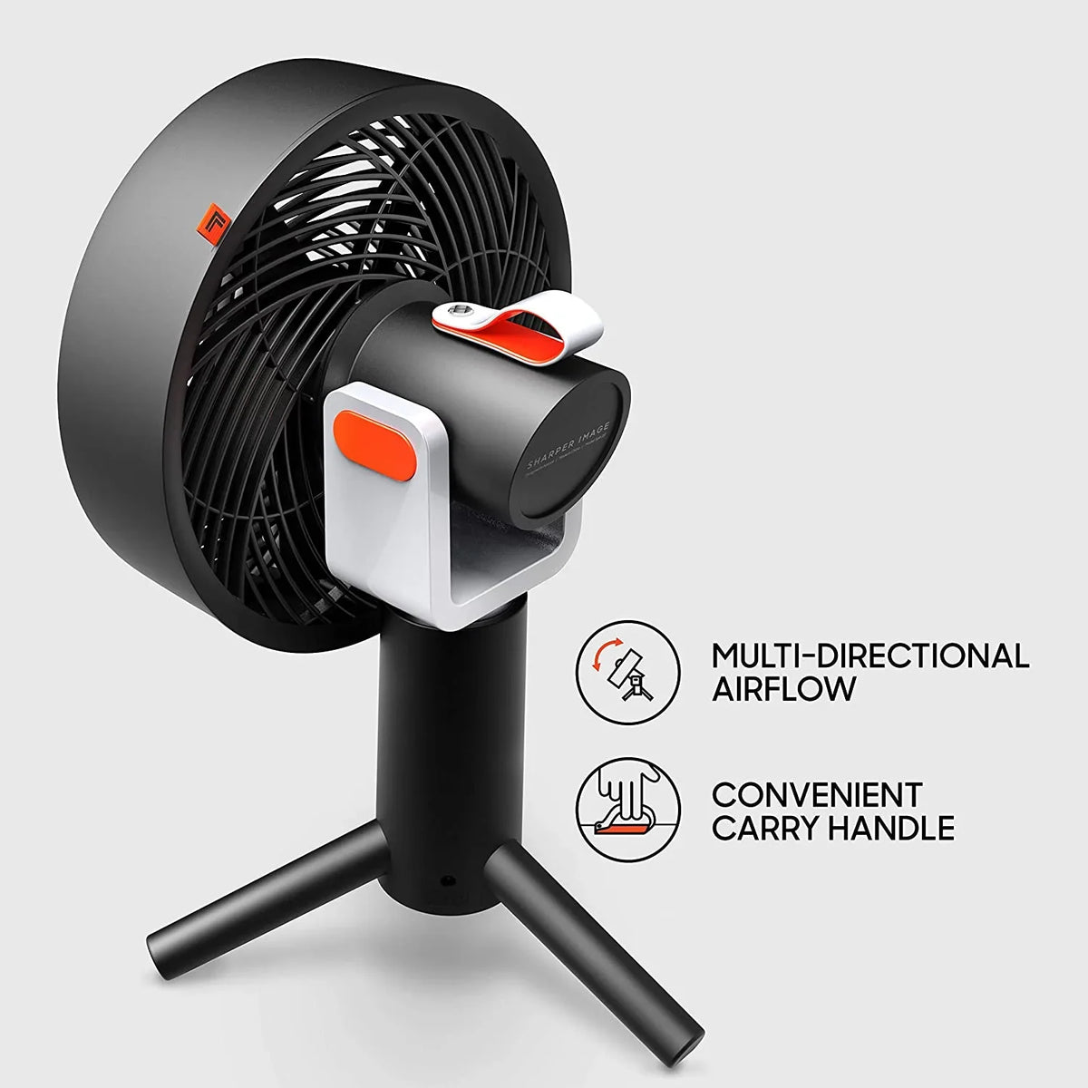10 Fan, Image Sharper SPIN Oscillating 15.5", Black Desktop