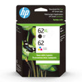 Black/62 N9H67FN, Ink 2/Pack Tri-Color Cartridges, 62XL HP