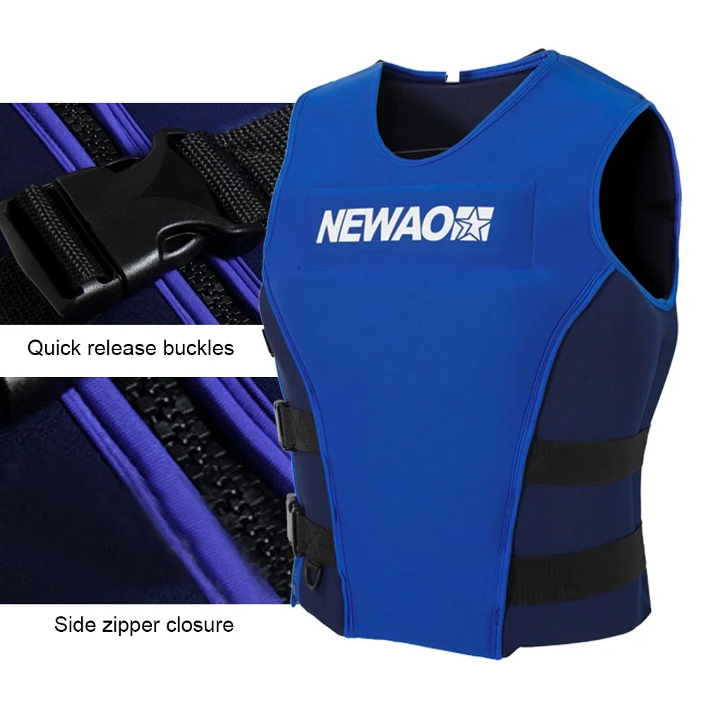 Skiing Safety and Jacket, NEWAO liquid Neoprene Sailing Float Suit for