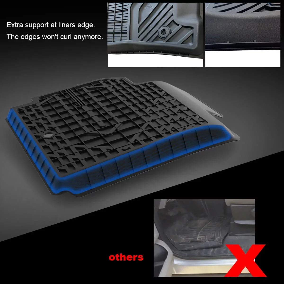 Chevrolet 2500HD/3500HD Crew Double Mats & Storage) for Lasfit Cab, Storage, Silverado/GMC Fit 1500 Plastic Without Cab 2019-2022 (Don't 2020-2022 Floor Sierra