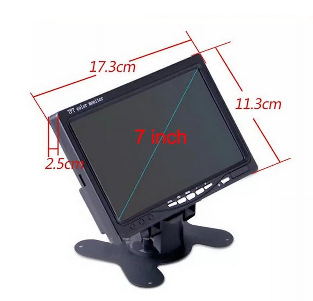 RV 18 12V/24V for parking TFT Monitor LED cable Truck Vision+32 reverse feet LCD Night Car IR 7inch with camera Bus Van Car system