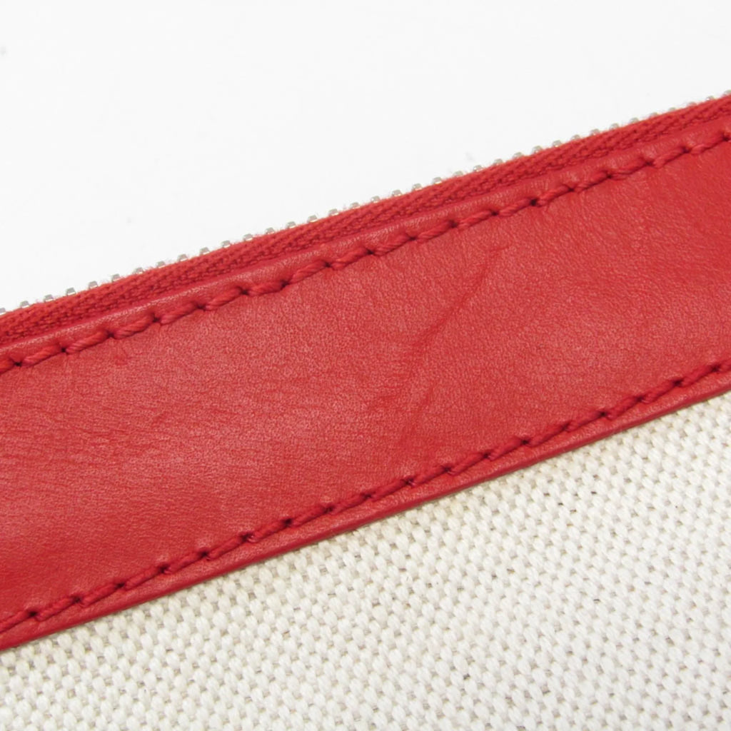 373840 Pre-Owned Color Women's Bag,Pouch Leather,Canvas (Good) Balenciaga Clutch Beige,Red