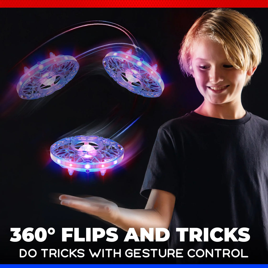 Drone Mini Aerial Hand Light Controlled LED Force1 Drone (Blue) Pro Projector with Scoot