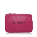 Balenciaga Leather (Good) XS Calf Pouch Women Pink Everyday Pre-Owned Authenticated
